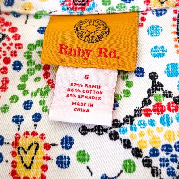Ruby Rd Multicolor Jean Jacket Size 6 - Picture 3 of 4